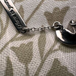 Lia Sophia women’s fortune cookie necklace Silvertone.